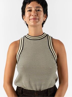 CORDERA /// Women’s Cotton Striped Tank Top - O/S